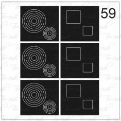 Plantilla para aerografía y diseño de uñas Nº 59