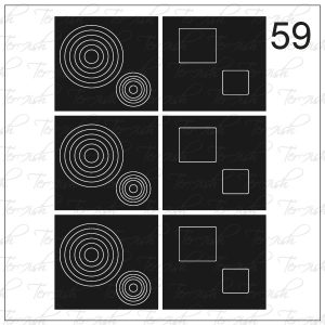 Plantilla para aerografía y diseño de uñas Nº 59