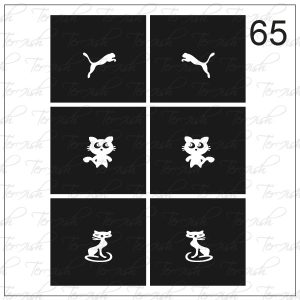 Plantilla para aerografía y diseño de uñas Nº 65
