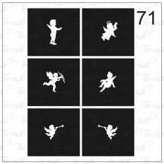 Plantilla para aerografía y diseño de uñas Nº 71