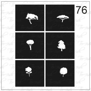 Plantilla para aerografía y diseño de uñas Nº 76