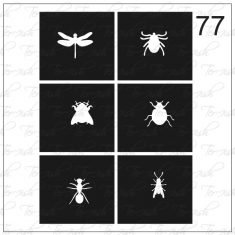 Plantilla para aerografía y diseño de uñas Nº 77