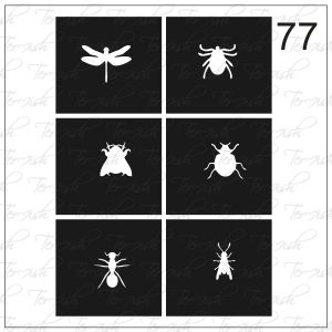 Plantilla para aerografía y diseño de uñas Nº 77