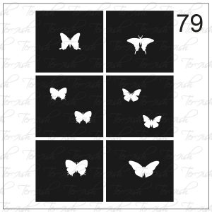 Plantilla para aerografía y diseño de uñas Nº 79