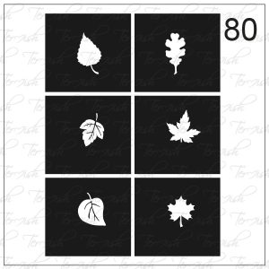 Plantilla para aerografía y diseño de uñas Nº 80