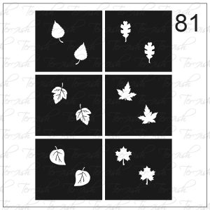 Plantilla para aerografía y diseño de uñas Nº 81