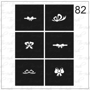 Plantilla para aerografía y diseño de uñas Nº 82