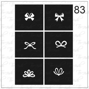 Plantilla para aerografía y diseño de uñas Nº 83