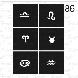 Plantilla para aerografía y diseño de uñas Nº 86
