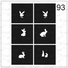 Plantilla para aerografía y diseño de uñas Nº 93