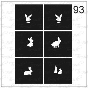 Plantilla para aerografía y diseño de uñas Nº 93