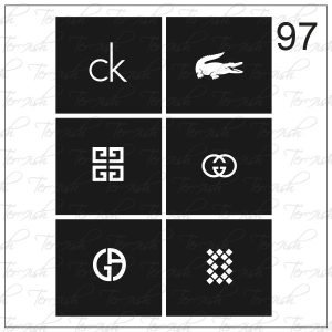 Plantilla para aerografía y diseño de uñas Nº 97