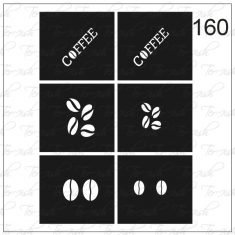 Plantilla para aerografía y diseño de uñas Nº 160
