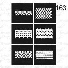 Plantilla para aerografía y diseño de uñas Nº 163