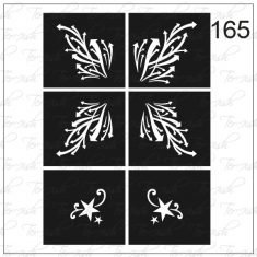 Plantilla para aerografía y diseño de uñas Nº 165