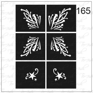 Plantilla para aerografía y diseño de uñas Nº 165