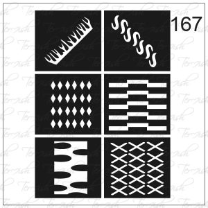 Plantilla para aerografía y diseño de uñas Nº 167