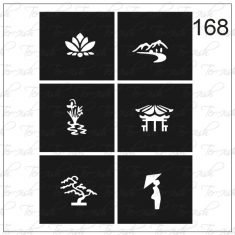 Plantilla para aerografía y diseño de uñas Nº 168