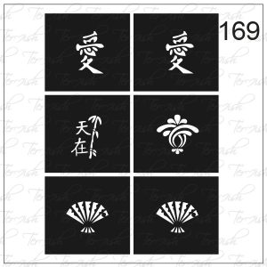 Plantilla para aerografía y diseño de uñas Nº 169