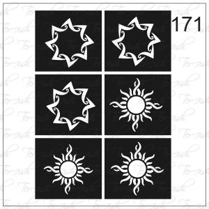 Plantilla para aerografía y diseño de uñas Nº 171