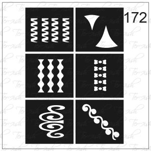 Plantilla para aerografía y diseño de uñas Nº 172