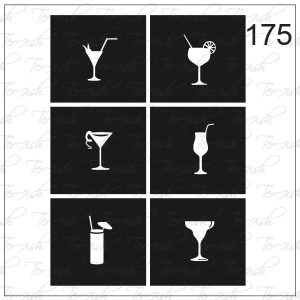 Plantilla para aerografía y diseño de uñas Nº 175
