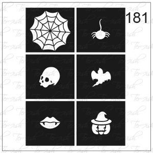 Plantilla para aerografía y diseño de uñas Nº 181