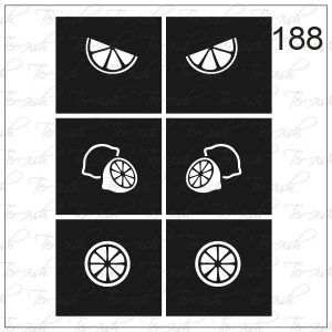 Plantilla para aerografía y diseño de uñas Nº 188