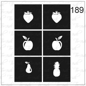 Plantilla para aerografía y diseño de uñas Nº 189