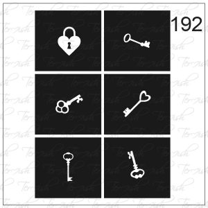 Plantilla para aerografía y diseño de uñas Nº 192