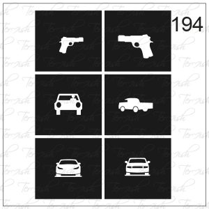 Plantilla para aerografía y diseño de uñas Nº 194