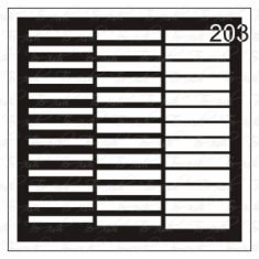 Plantilla para aerografía y diseño de uñas Nº 203