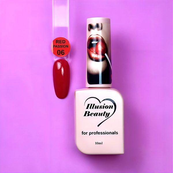Esmalte semipermanente Red Passion 06 illusion beauty – 10ml