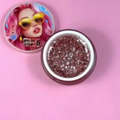 AcryGel Glitter 6 Illusion Beauty 30g – Glitters rosa plateado espejo