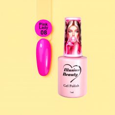 Esmalte semipermanente Pink Lady 08 illusion beauty – 7ml Colores rosas Barbie