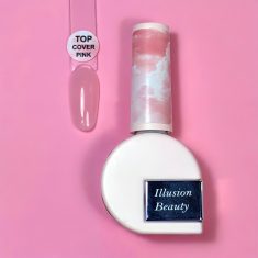 Finalizador Top Coat COVER PINK illusion beauty Nails Pro – 10ml sin capa pegajosa