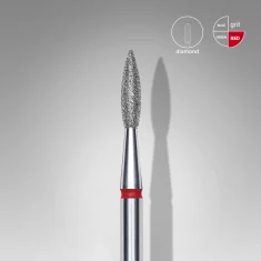 Fresa Manicura diamante «llama afilada» 2.1 mm #14 Staleks Pro SKU: FA11R021/8