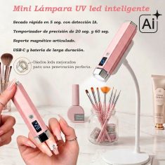 Mini Lámpara LED UV Portátil Profesional – Sensor de IA y Soporte Articulado Magnético