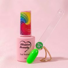 Esmalte semipermanente Neón 09 illusion beauty - Verde Neón (7ml)