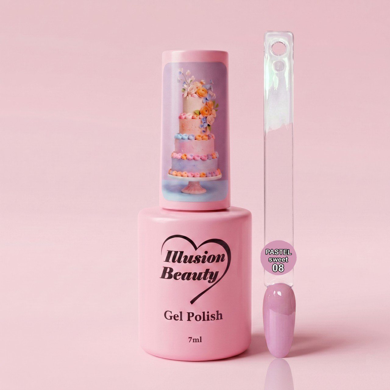 Esmalte Semipermanente Pastel Sweet 08 illusion beauty – Rosa Chicle Pastel (7ml)